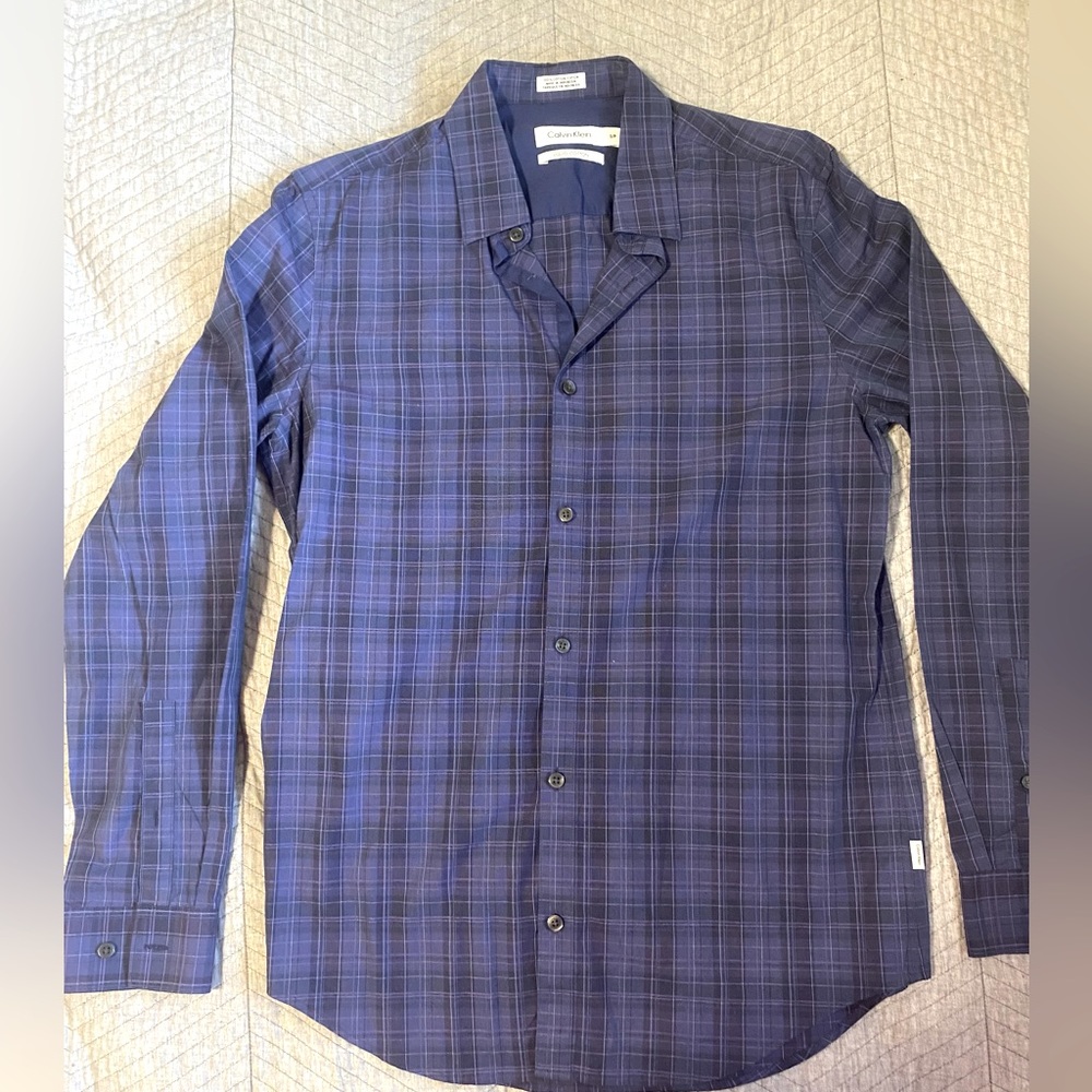 Calvin Klein Plaid Men’s Dress Shirt